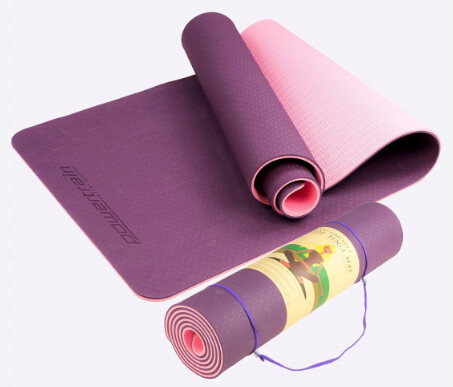 ECO-FRIENDLY TPE YOGA MAT PURPLE/PINK