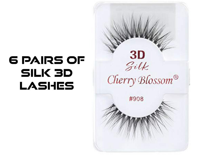 6 PACK CHERRY BLOSSOM 3D SILK LASHES