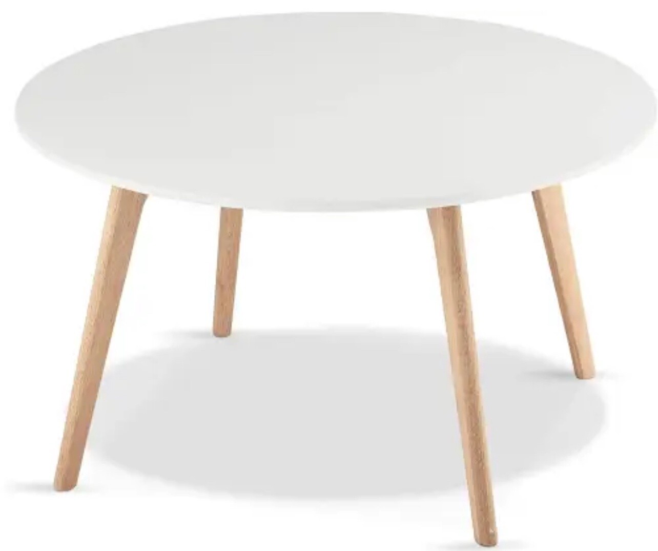 35&quot; ROUND MODERN COFFEE TABLE WHITE TOP, COLOR: WHITE $7.00 SALE