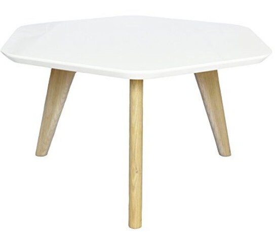 WHITE HEXAGON MODERN SIDE TABLE, WHOLESALE: $5 SALE