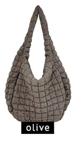 XL QUILTED BAG-OLIVE