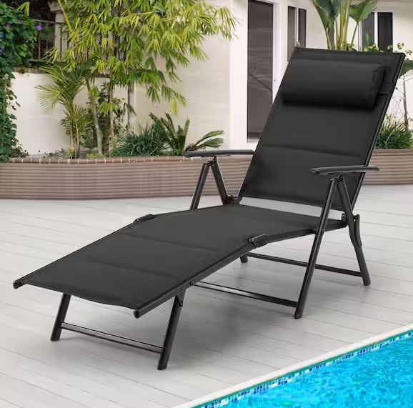 BLACK ZERO GRAVITY CHAISE LOUNGER, BUY 2 OR MORE: BUY 1 AND PAY $34.99 EACH