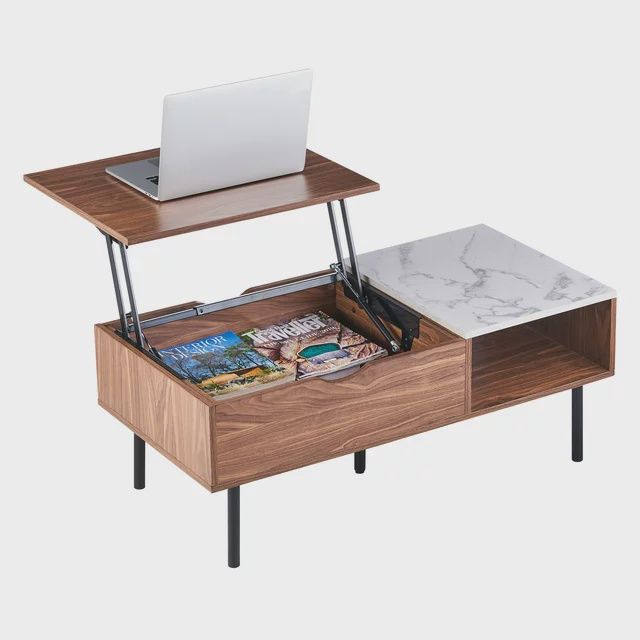 WOODEN LIFT TOP COFFEE TABLE WALNUT, BUY 2 OR MORE: BUY 1 AND PAY $49.99 EACH