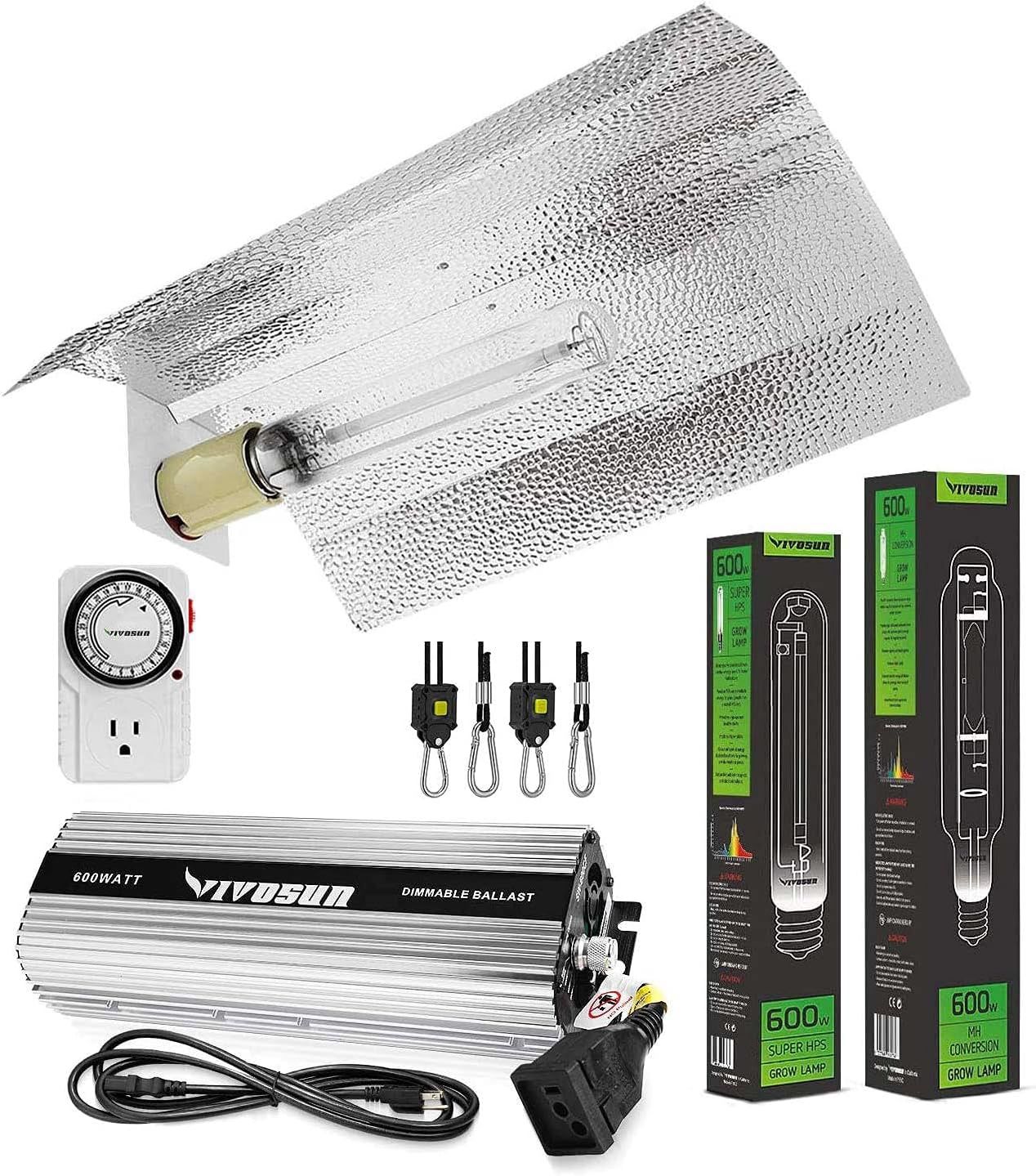 600 WATT VIVOSUN HYDROPONIC GROW LIGHT KIT