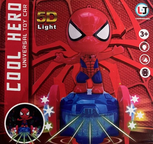 SPIDERMAN 5D LIGHTEDCOOL HERO TOY CAR