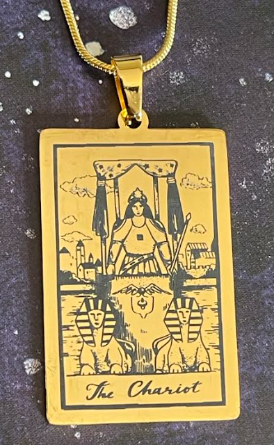 Pendant The Chariot Tarot Card Neckless