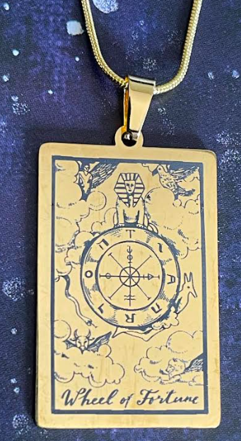 Pendant The Wheel of Fortune Tarot Card Neckless