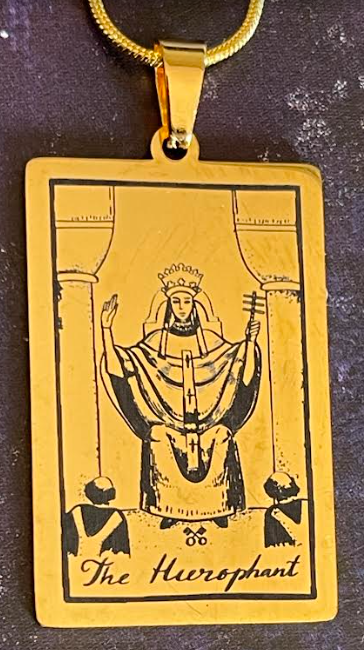 Pendant The Hierophant Tarot Card Neckless