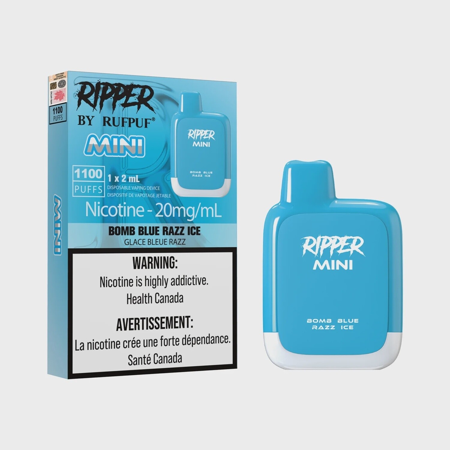 Disposable Device Ripper Mini Bomb Blue Razz