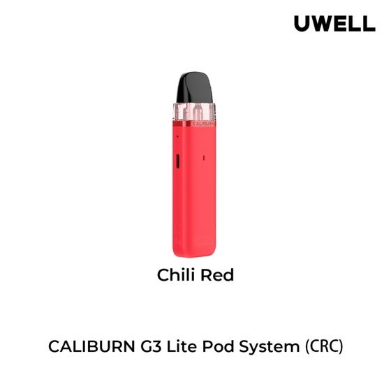 Vape Open Kit Uwell Caliburn G3 Lite Vaping Kit- Chili Red