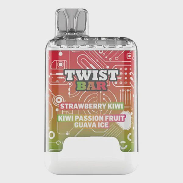 Disposable Device Twist Bar Strawberry Kiwi and Kiwi passionfruit guava ice