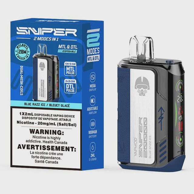 Disposable Device SNIPER MTL and DTL (Blue razz ice)
