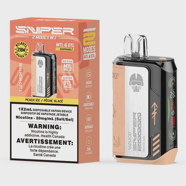 Disposable Device SNIPER MTL and DTL (Peach ice)