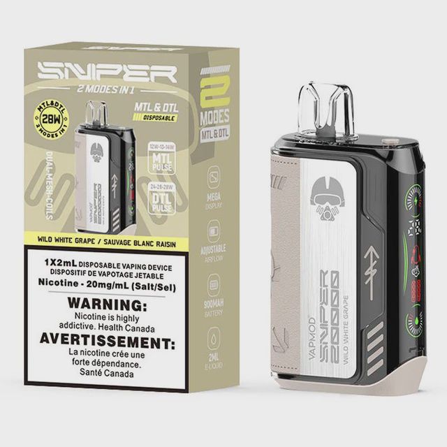 Disposable Device SNIPER MTL and DTL (Wild white grape)