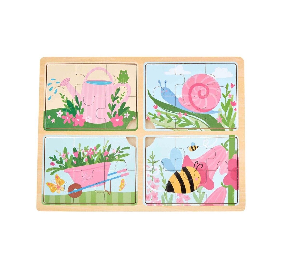 4-in-1 Girl Themed Puzzles
