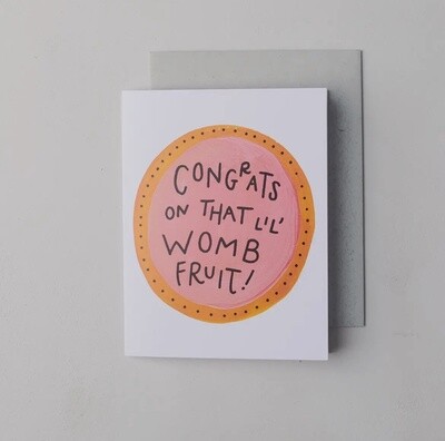 Congrats on That Lil Womb Fruit Baby Shower Card