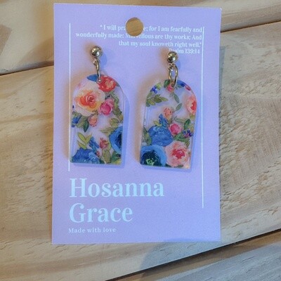 Floral Acrylic Earrings