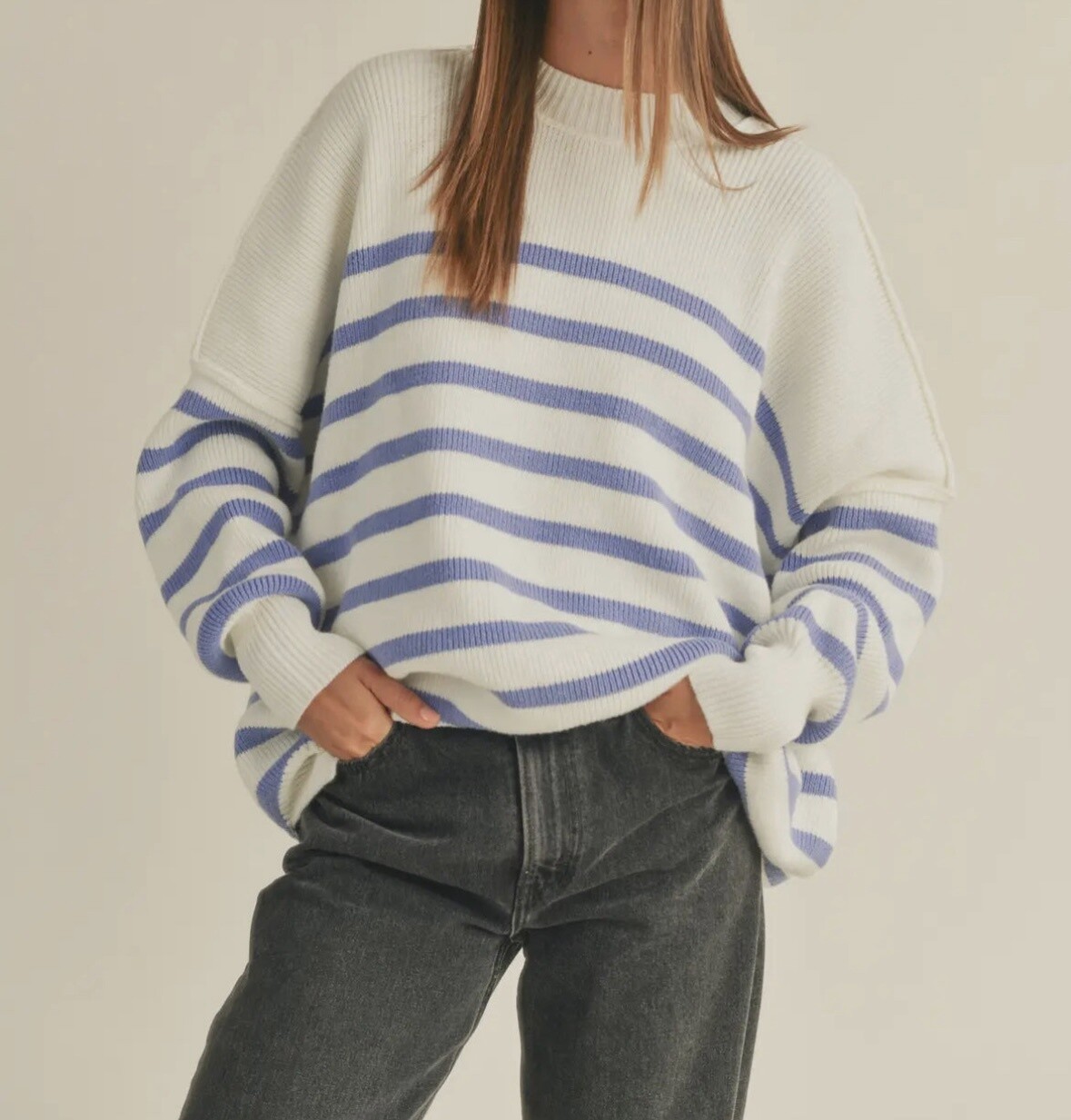 Striped Pattern Sweater Top