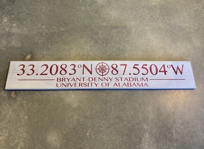 Coordinates Alabama 6x36 Sign