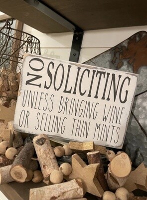 No Soliciting Block 2x6x8