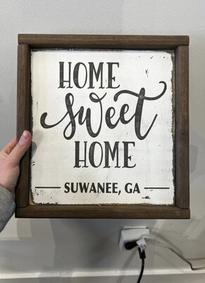Home Sweet Home Square Framed Sign 10x10