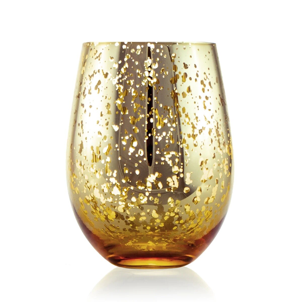 15oz Gold Mercury Glass Candle, Scents: Peach Drop
