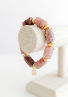 18k GP Pink Moonstone Bracelet