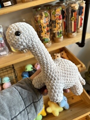 Light Gray Bronto Crochet Plushie