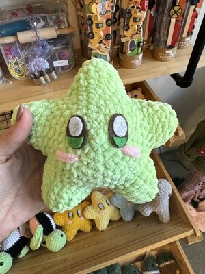 Lime Green Star Crochet Plushie