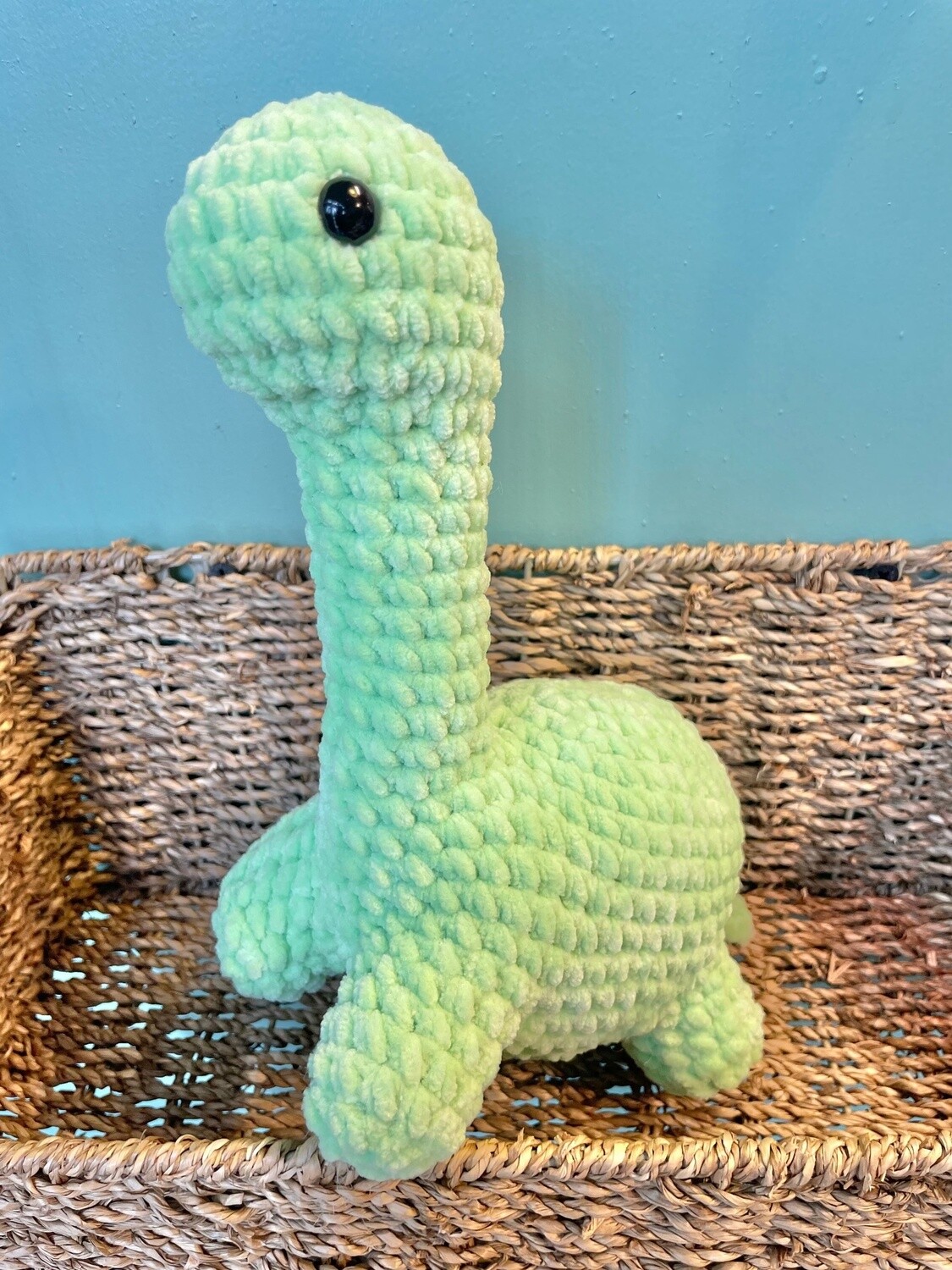 Lime Green Bronto Crochet Plushie