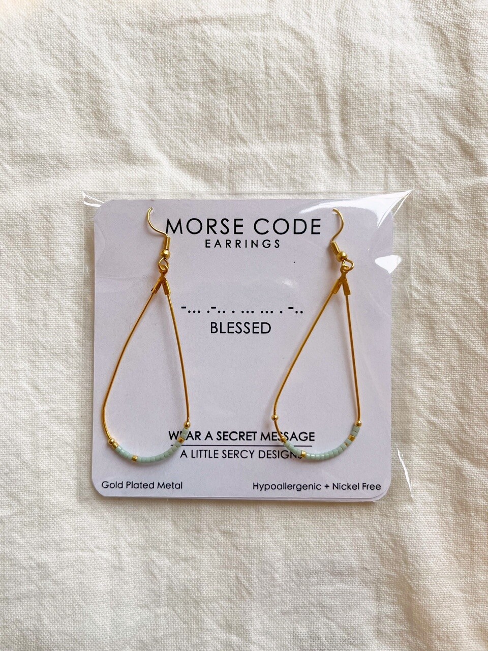 Blessed Teardrop Earrings - Gold Plated
