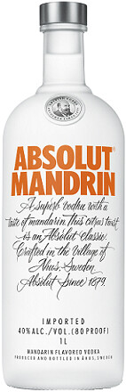 Absolut Mandrin (Orange) Vodka (Liter Size Bottle) 1L