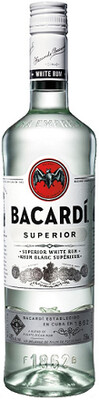 Bacardi Superior (Silver) Rum (Half Pint Bottle) 200ml