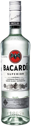 Bacardi Superior (Silver) Rum (Pint Size Bottle) 375ml