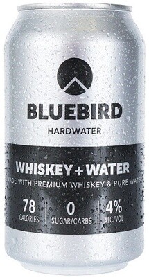 Bluebird Hardwater Whiskey + Water (12oz can)