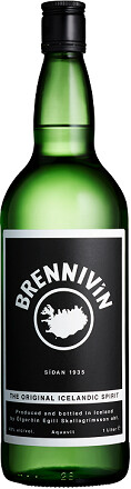 Brennivin Aquavit (Liter Size Bottle) 1L, Type: Aquavit, Country: Iceland