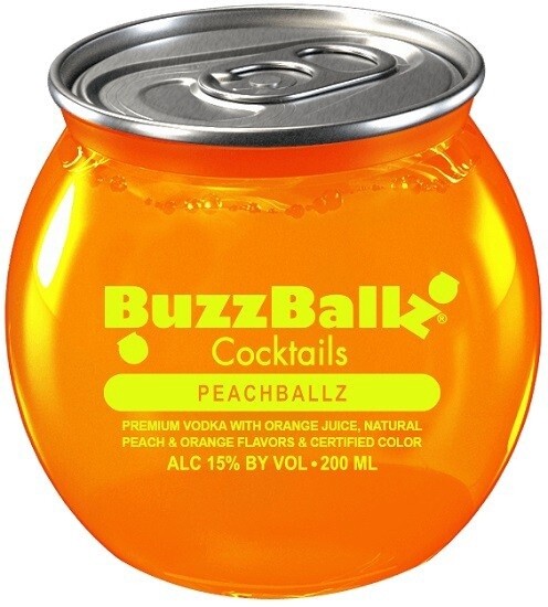 BuzzBallz Cocktails Peachballz (Small Format Bottle) 200ml