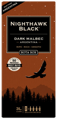 Bota Box Nighthawk Black Dark Malbec (3 Liter Box) 3L