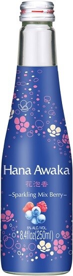 Ozeki Hana Awaka Sparkling Mix Berry Sake (Small Format Bottle) 250ml