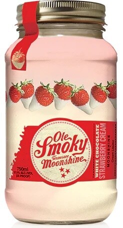 Ole Smoky White Chocolate Strawberry Cream Moonshine (Mini Bottle) 50ml
