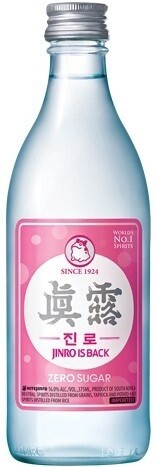 Jinro Is Back Zero Sugar Soju (Half Bottle) 375ml
