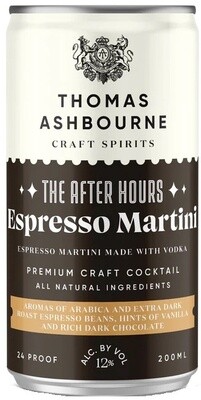Thomas Ashbourne The After Hours Espresso Martini (200ml can)