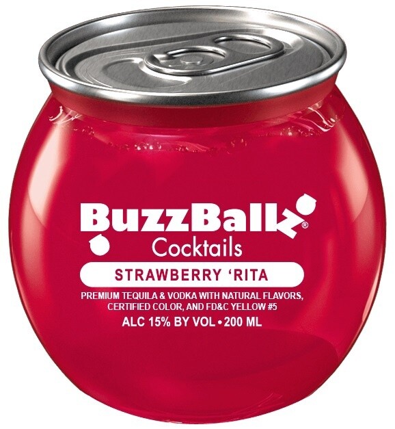 BuzzBallz Cocktails Strawberry &#39;Rita (Small Format Bottle) 200ml