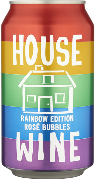 House Wine Rosé Bubbles Rainbow (375ml can)