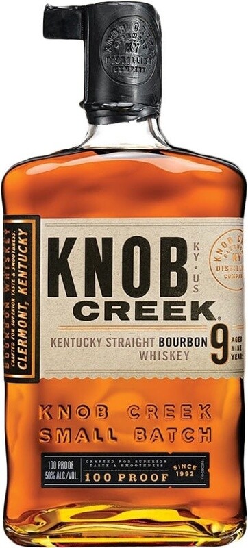 Knob Creek Kentucky Straight Bourbon Whiskey Aged 9 Years (Liter Size Bottle) 1L