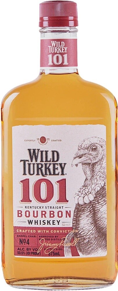 Wild Turkey 101 Kentucky Straight Bourbon Whiskey (Pint Size Bottle) 375ml