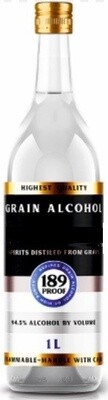 Magic Spirits Grain Alcohol 189 Proof (Liter Size Bottle) 1L