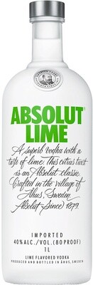 Absolut Lime Vodka (Liter Size Bottle) 1L