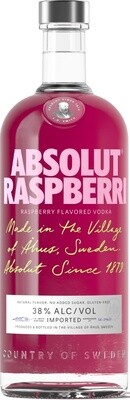 Absolut Raspberri (Raspberry) Vodka (Liter Size Bottle) 1L