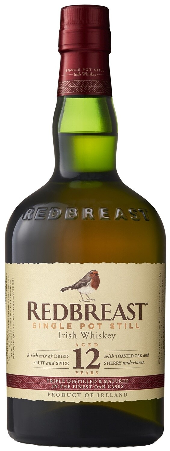 Redbreast Single Pot Still Irish Whiskey Aged 12 Years 750ml